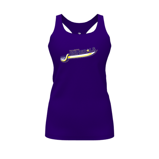 [FT0TRBPP-FYS-LOGO1] Decker Racerback Tank Top (Female Youth S, Purple, Logo 1)