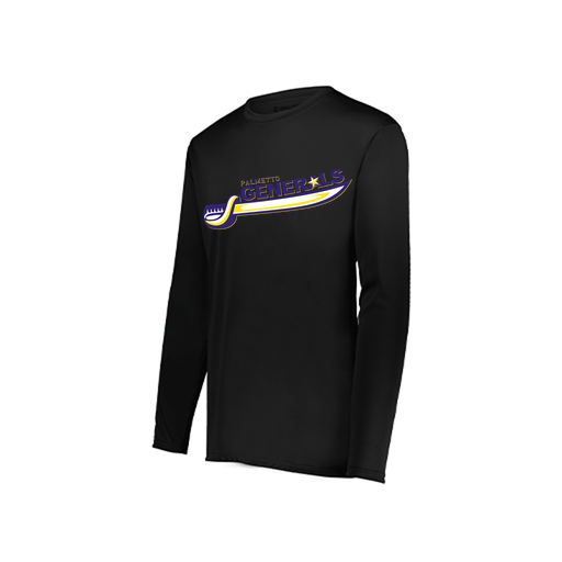 [222822.080.XS-LOGO1] Men's LS Smooth Sport Shirt (Adult XS, Black, Logo 1)