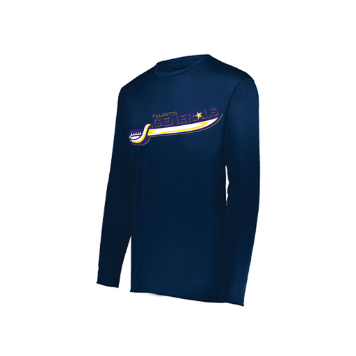 [222822.065.XS-LOGO1] Men's LS Smooth Sport Shirt (Adult XS, Navy, Logo 1)