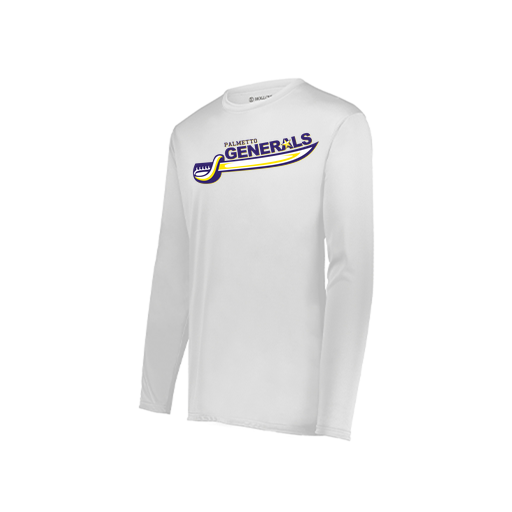 [222823.005.S-LOGO1] Youth LS Smooth Sport Shirt (Youth S, White, Logo 1)