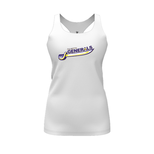 [FT0TRBWH-FYS-LOGO1] Decker Racerback Tank Top (Female Youth S, White, Logo 1)