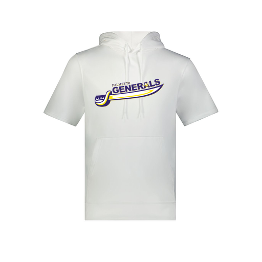 [6871.005.S-LOGO1] Men's Dri Fit Short Sleeve Hoodie (Adult S, White, Logo 1)