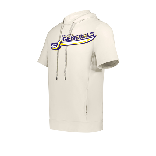 [222605-WHT-YS-LOGO1] YOUTH VENTURA SOFT KNIT SHORT SLEEVE HOODIE (Youth S, White, Logo 1)