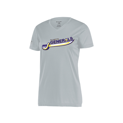 [222820.099.S-LOGO1] Ladies Movement Dri Fit Shirt (Female Adult S, Silver, Logo 1)